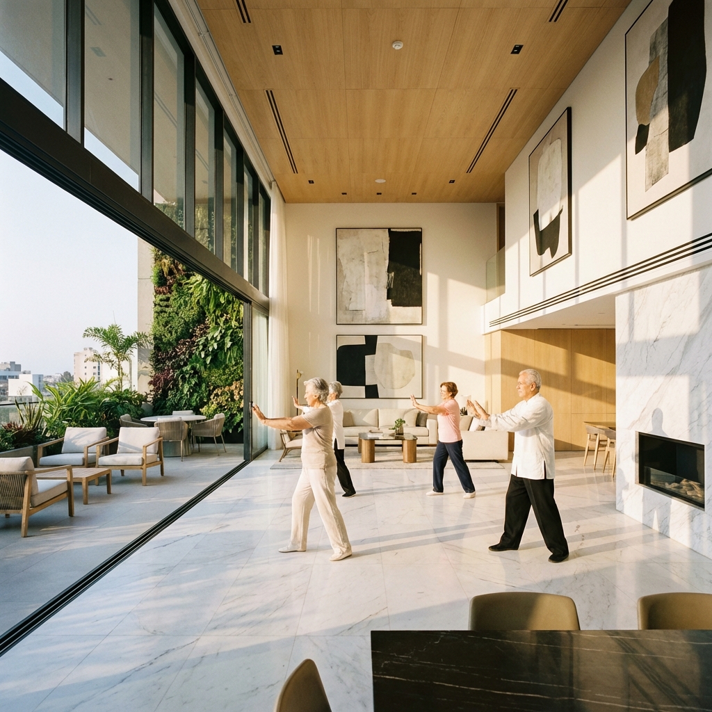 Senior Living Community - Tai Chi Session